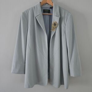 Dana Buchman Light Blue Open Front Women's Jacket Size 22